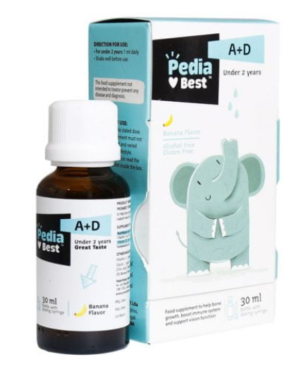 قطره ویتامین آ+د پدیابست 30 میلی لیتر-PEDIA BEST A+D  ORAL DROP
