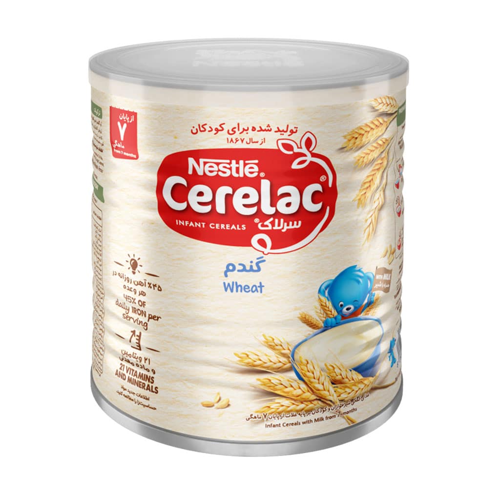 سرلاک گندم به همراه شیر
