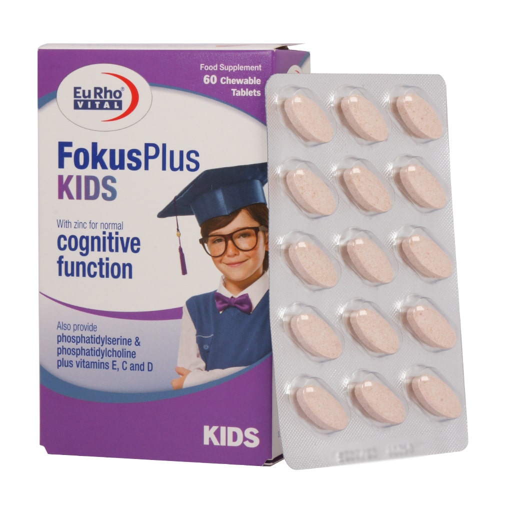 فوکوس پلاس کیدز یوروویتال 60 عدد-FokusPlus Kids Eurhovital
