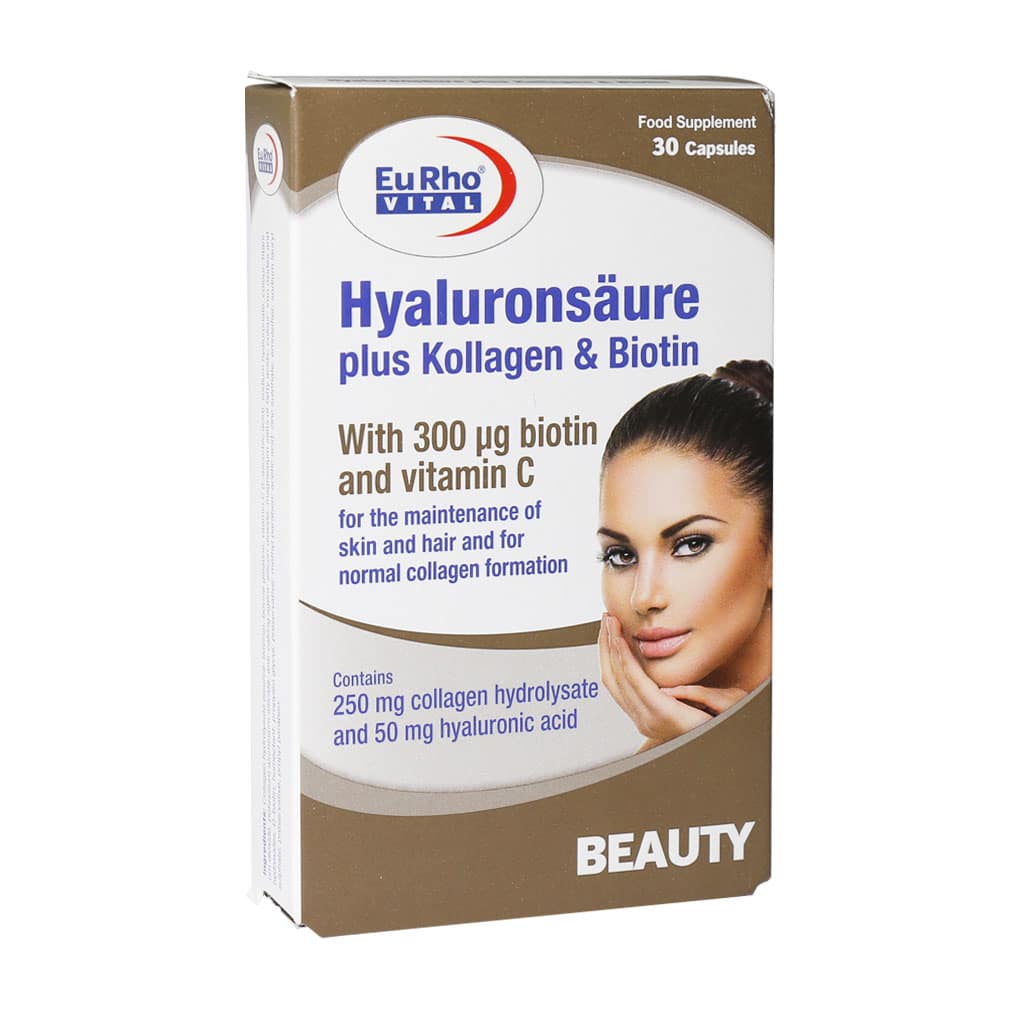 هیالورون سائور پلاس کلاژن و بیوتین یوروویتال 30عدد - Hyaluronsaure Eurhovital